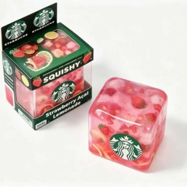 Star bucks Needoh Nice Cube Squeeze Coke Sprite Fanta Pepsi Starbucks Simulated Squishy Toy Slow Rebound Sensory Fidget Office Stress Relief toys pink