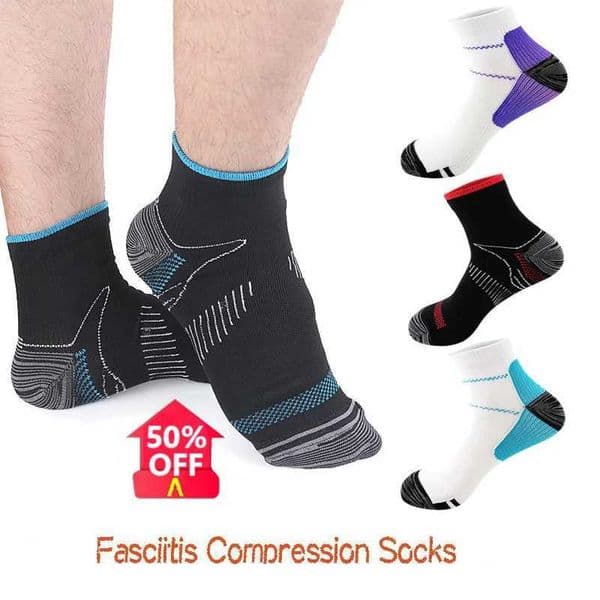 Unisex Fashion Sport Foot Compression Socks Breathable for Plantar Fasciitis Heel Spurs Arch Pain Relief Men Women Z260513