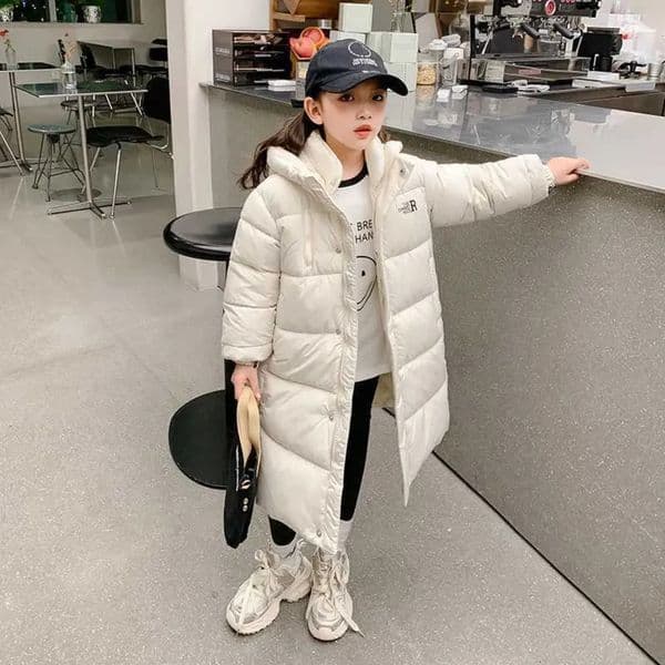 Designer 2026 Down Coat Baby Boys baby Girls Cotton Padded Jacket Children Long Over-The-Knee Korean Thickened Coats Kids Warm Keep Baby Hooded Parkas Ch179 F222