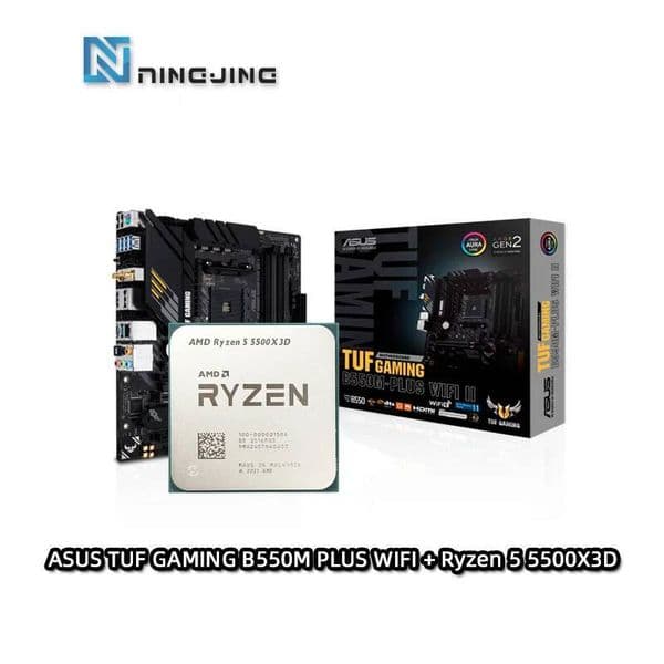 AMD R5 5500X3D CPU ASUS TUF GAMING B550M-PLUS WIFI II AMD B550 microATX motherboard Suit Combo Bundle DDR4 Socket AM4 thumbnail 2