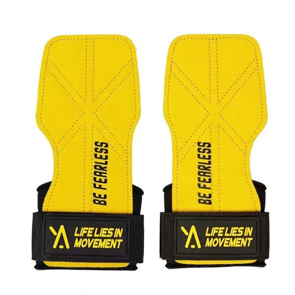 1 Pair Cowhide Gym Gloves Grips Anti-Skid Weight Lifting Grip Pads Deadlifts Workout Fitness Gloves Pull ups Bracer Protection 260512