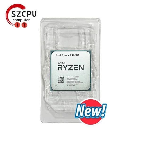 AMD R9 5950X Ryzen 9 5950X New 16-Core 34 GHz Socket AM4 105W Socket AM4 but without cooler