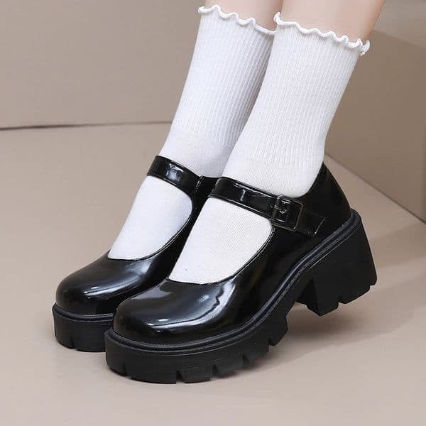 Women Mary Jane Shoes Vintage Girls Platform Pumps High Heels Platform Lolita Shoes Japanese Style College Sweet Student Shoes 260513