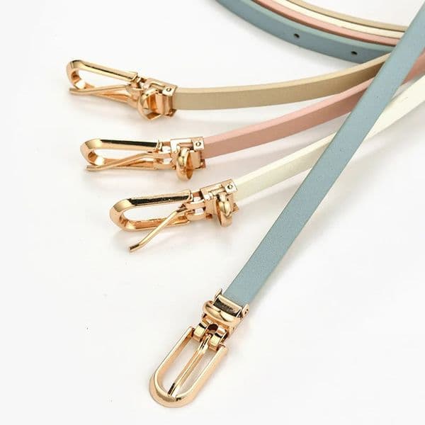 Womens Candy Color Waist Strap Thin Belt For Lady Girls Pants Jeans Dress Alloy Pin Buckle Waistbands Adjuestable 260513