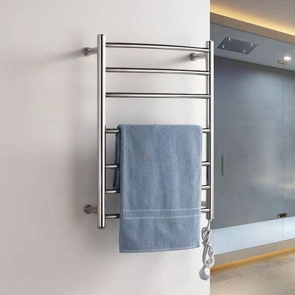 7-rail electric rack hard-wired towel heater