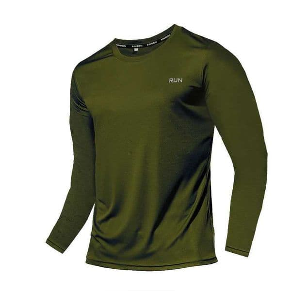 Summer Ice Silk Long Slve T-Shirt Men 2023 New Quick Dry Breathable Air Conditioning Outdoor Sun Protection Running Outer Wear L260514G4FY
