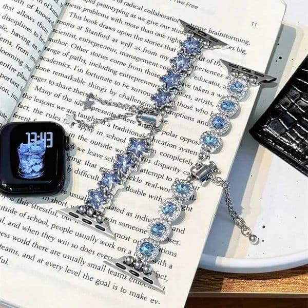 e Ocean Gem Sun Star Strap Cpatible with iWatch Strap 38mm 40mm 41mm 42mm 44mm 45mm 49mm Fashionable Handmade StrapJ260514