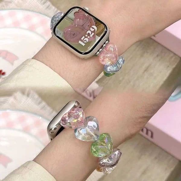Laser Colorful Love Compatible with 38/40/41/42/44/45/46/49mm Compatible with Watch Strap Ultra/Se10/9/8/7/6/5/4/3/2/1 X260514