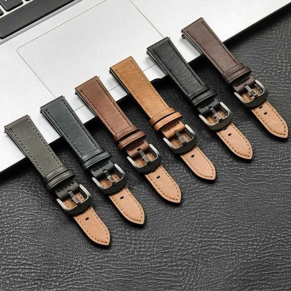 Quick Release Watch Band for Men Wen 20mm 22mm Universal Leather Bracelets Watchband Leather Watch Strap Replacement BeltJ260514