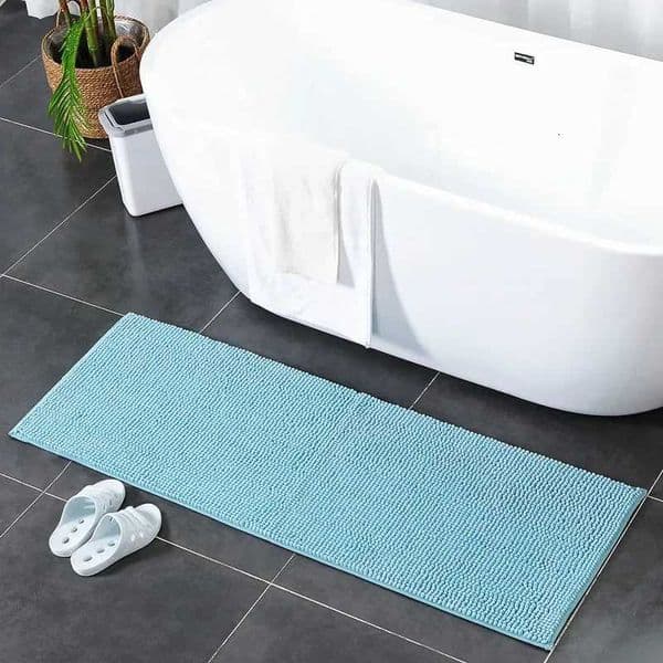 Long Size Bathroom Mat Carpet Chenille Bath Mat Non-slip Rugs For Bathtub Side Water Absorption Toilet Floor Mat 50120 50140cmJ260514