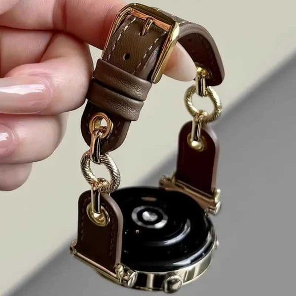 Metal fine leather suitable for GT5/GT5 Pro/GT4/GT2/3/4 22mm/20mm/18mm watch strapsJ260514