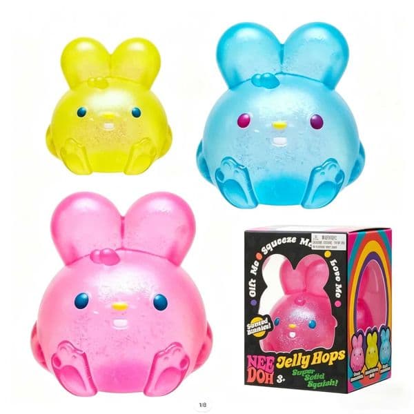 Schylling Needoh Nice Cube Sensory Fidget Toy Squishy Stress Relief Squeeze Cube Ideal Gift for ADHD Anxiety Focus Support C260514