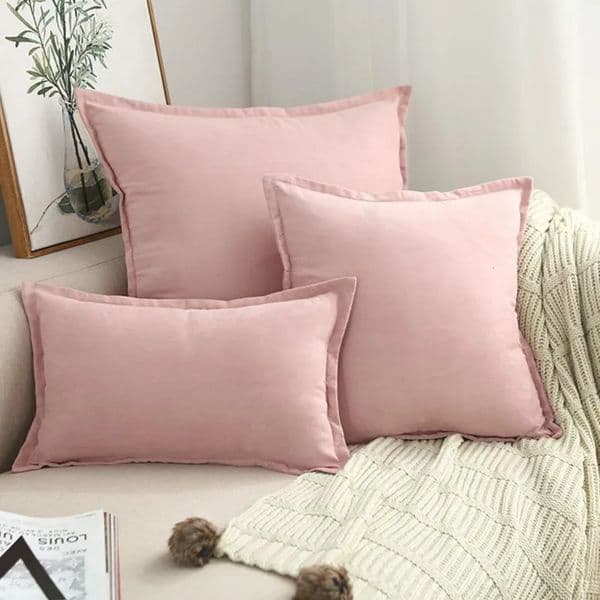 Luxury Designer Decor Cushion/Decorative Pillow 60Cm Nordic room Solid Color Suede Cushion Cover 45 45Cm Soft Skin-Friendly Pillowcase Home 11