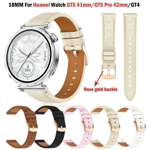 18mm Synthetic Leather Straps Band For Watch GT4 GT5 41MM/GT5Pro 42MM/Bracelet B5 S S1 Replacement Wan Watchband CorreaJ260514