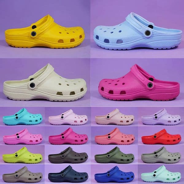 Men Sandals Summer Cave Shoes Adults Women Trendy Durable Beach White Waterproof Slides Fashionable Hole Slippers Free Shipping croc 36-46