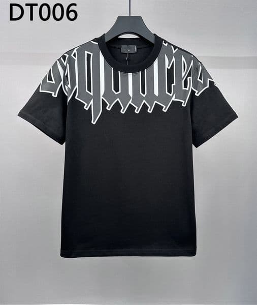 DS D2 Men's TSHIRTS graphic Pattern Print letter hippie Short-Sleeve T-Shirt hip hop high street Unisex DSQ streetwear tees DT006-3