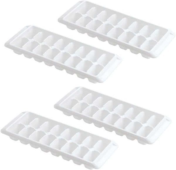 Kitch Easy Release White Ice Cube Tray 16 Cube Trays Pack of 4 4 Pack - 64 Cubes01