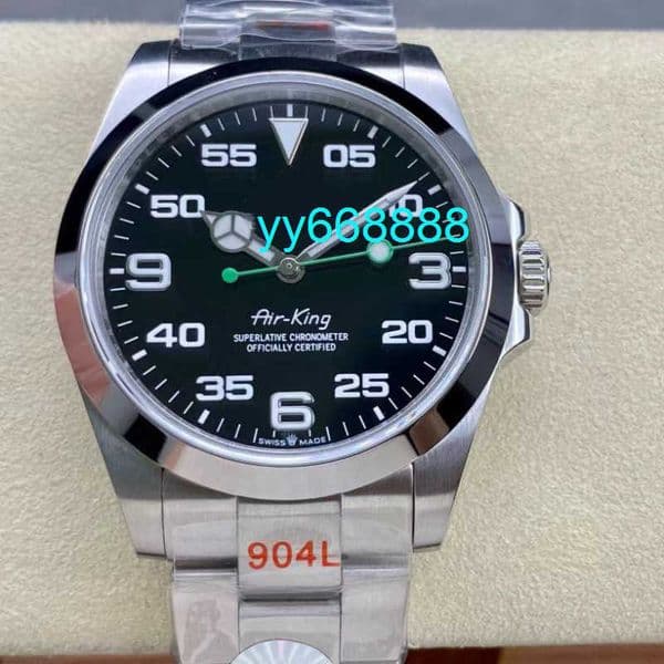 Luxury Watch Air King 3230 Movement Digital Green Seconds Hand Mechanical Mens Watch M126900 WYB