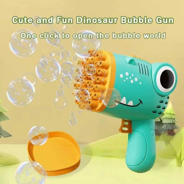 40 Hole Dinosaur Bubble Handheld Bubble Machine Electric Bubble Gun Outdoor Wedding Party Toywithout Bubble Water L260514WP9O