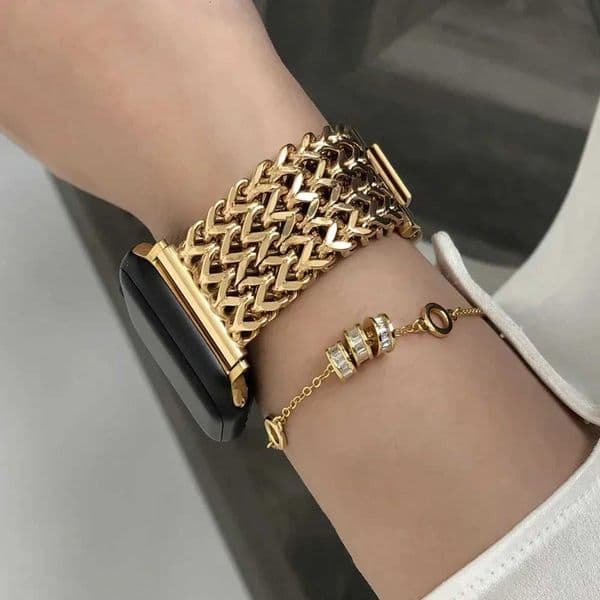 Luxury Stainless Steel Band For Watch 9 8 7 6 SE 5 3 45/44/42/41mm Metal Braided Bracelet Correa iWatch Ultra 49mm 40 38mm X260514