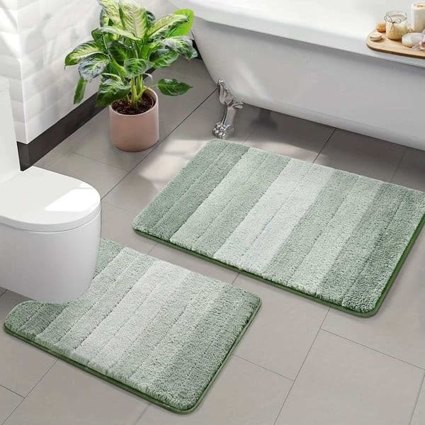 Bathroom Rugs Non Slip Ultra Soft Bath Mat Fluffy Soft Shower Mat Machine Washable Bath Carpet Bedroom Living Room Door MatJ260514