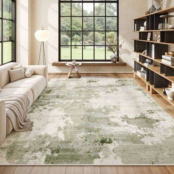 Green Carpets for Living Room French Cream Style Bedroom Decor Thick Rug Washable Lounge Anti-slip Carpet Home Soft Bedside Mat W260514