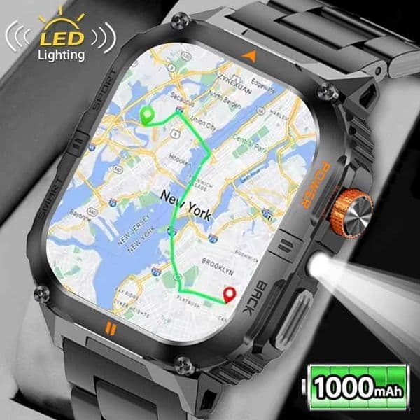 2026 New Smart Watch 200inch HD Display Call LED Flashlight Mtiple Sports Modes Pedeter Mens Sports SmartwatchJ260514