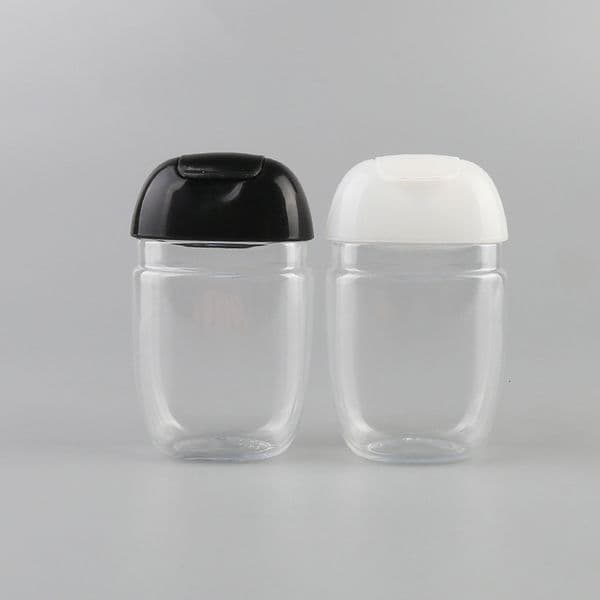 wholesale 30ml hand sanitizer bottle PET plastic half round flip cap bottle childrens carry disinfectant hand sanitizer bottle