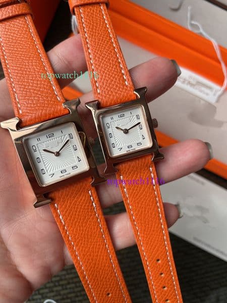 leather fashion watch steel designer causal luxury classic shape women men h strap 21mm 26mm quartz movement c9f