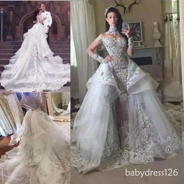 Dresses Princess Bridal Ball Lace Appliques Sleeveless High Neck Wedding Gowns Petites Plus Size Custom Made