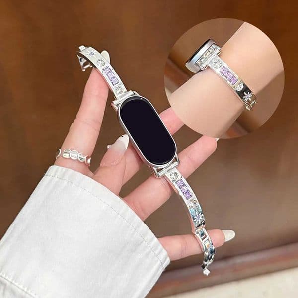 Sparkling Diamond Starry Strap for B0 8/9 Pro Wens Strap for Redmi Watch 6 5 4 Universal 18/20/22mmJ260514