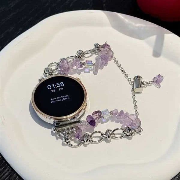 Natural broken bead bracelet suitable for GT5/GT5 Pro/GT4/GT2/3/4 22mm/20mm/18mm watch strapsJ260514
