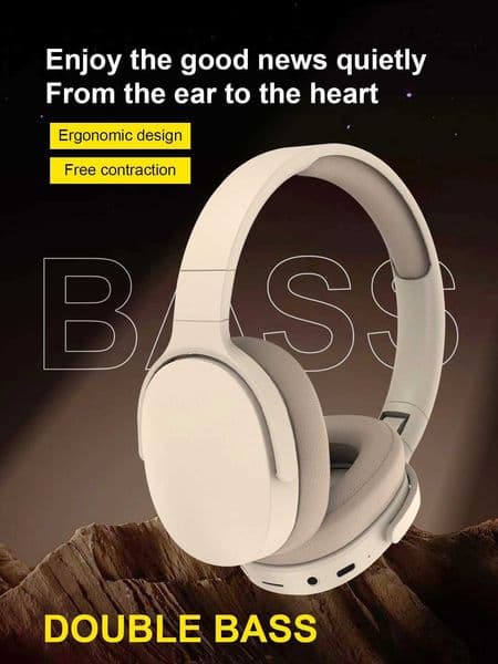 Gaming Headset with Micr Wireless Bluetooth Noise Canceling HiFi Stereo Over-Ear Headphones for Mobile Phone iOS Android Z260514