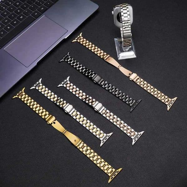 Metal Watch Band for iWatch Ultra/SE/11-1 For 38/40/41/42mm Silver Golden For Watch Strap Watch Accessories X260514