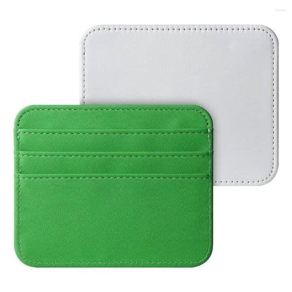 Coin Purses Sublimation Blank PU Leather ID Business Case Holder Women Men Purse Wallet For Customize Po Printing