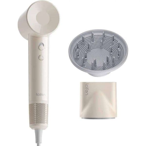 Negative Ionic Hair Dryer with 100,000 RPM Brushless Motor Fast Drying, Lightweight Design, and 2 Nozzles - Perfect for Moth J260514