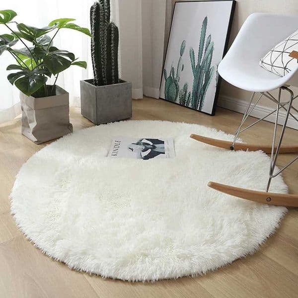 Fluffy Wool Rug Living Room Carpets Faux Fur Round Mat Kids Room Long Plush Rugs Home Bedroom Decor Shaggy Carpet Z260514