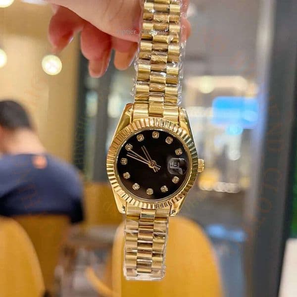 luxury womens watch 26mm diamond designer auto date movement lady watches high quality Stainless Steel band wristwatches for women Christmas Birthday f21