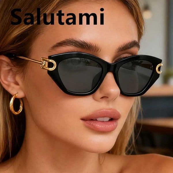 vintage elegant patchwork cat eye knot sunglasses for women new fashion alloy square gradient sun glasses ladies driving shades C260514
