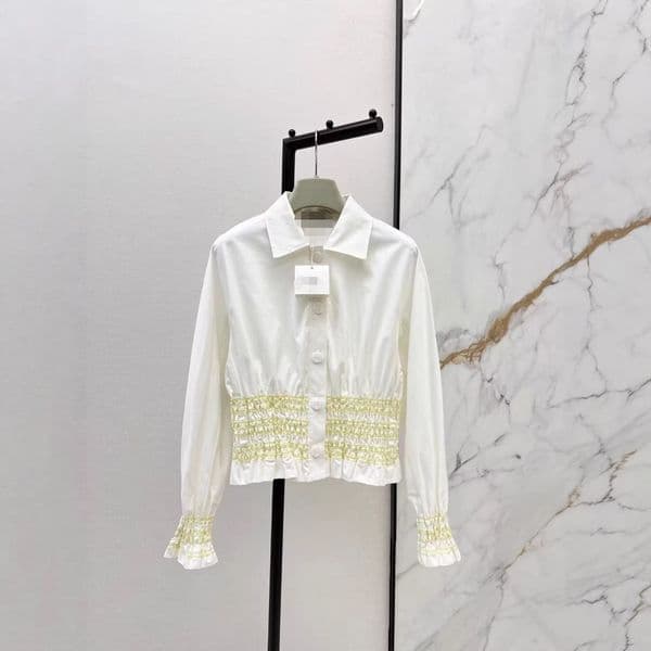 26 Spring/Summer New Color-Block Shirt Elegant, Fashionable, Slimming, Versatile