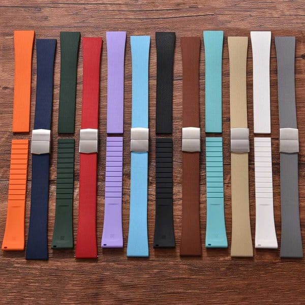 20mm Delugs CTS Fkm Rubber Watch Bands with 4 Color Butterfly Buckle Unique Texture Quick Release Watch Strap for Brand Watch X260514