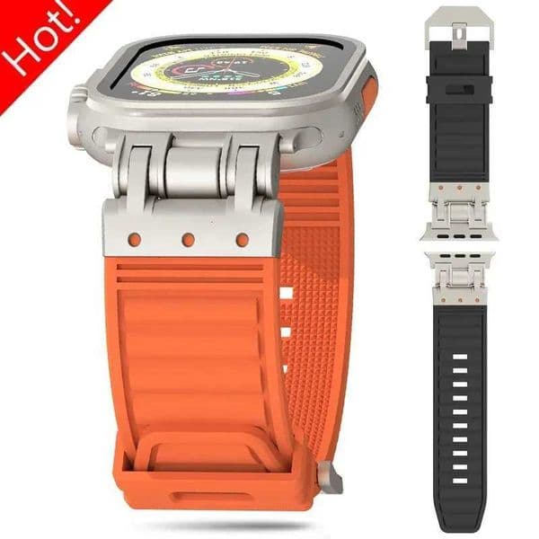 Sports Silicone Band For Watch tra 2 49mm 45mm 44mm 42mm Soft Rubber Strap For iWatch Series 9 8 7 6 5 4 se Men BraceletJ260514