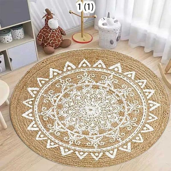 Mandala Round Area Rug Boho Handmade Non-Slip Floor Mat Living Room Bedroom Decor Carpet Bedroom Decor Rugs Living Room Z260514
