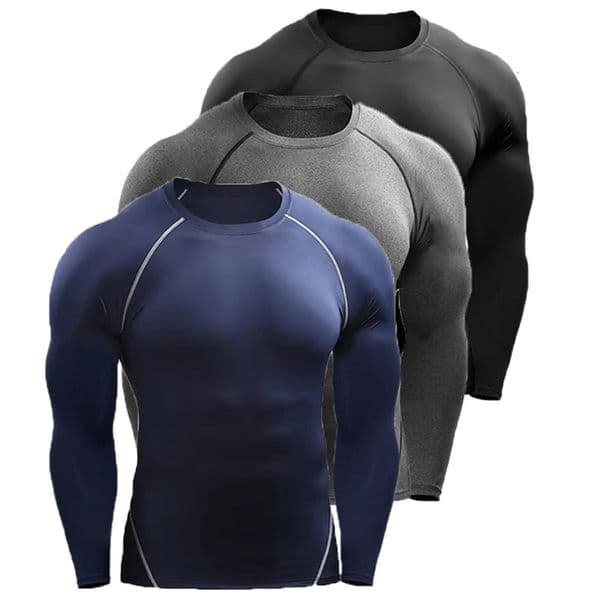 Compression Long Sleeve T Shirt Men Elastic Training T-shirt Gym Fitness Workout Tights Sport Athletic Running Shirt Men 260513