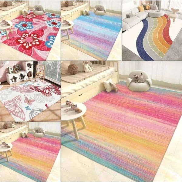 Rainbow Rug Colorful Stripe Kids Rugs Super Soft Bedroom Bedside Floor Mat Home Decor Living Room Sofa Carpets Tapis W260514