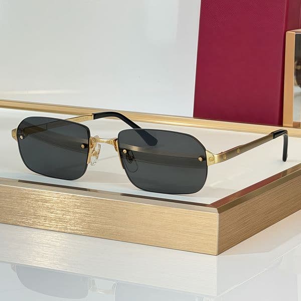 Designer Sunglasses For Men Women 0460 Summer Metal Temples Leisure Travel Style Anti-Ultraviolet UV400 Retro Plate Square Frameless Fashion Eyeglasses Random Box