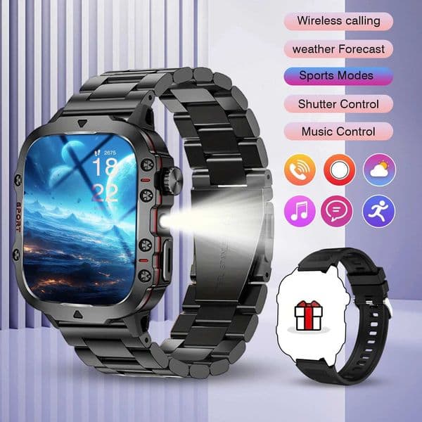 Smart watch call message reminder two straps optional suitable for iPhone/Android phoneJ260514