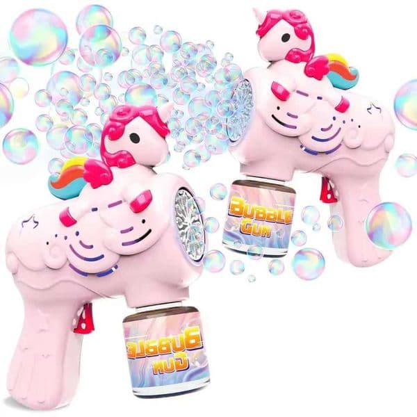 New Unicorn Bubble Machine Bubble Gun Toy Bubbles Machine Automatic Soap Blower for Kids Soap Bubble Summer Toys Children Gifts L260514DDDX