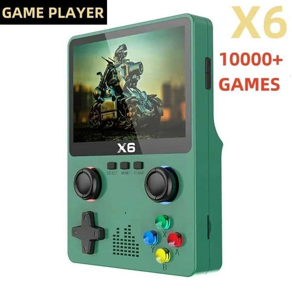 New Video Game Consoles X6 35Inch IPS Sn Handheld Game Player Dual Joystick 11Simators GBA Video Game Console for Kids GiJ260514