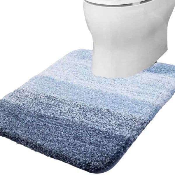 Homaxy Luxury Bath Mat U-Shaped Extra Soft Bathroom Rug Absorbent Bathroom Carpet Non-Slip Plush Foot Mat Contour Toilet Mats Z260514